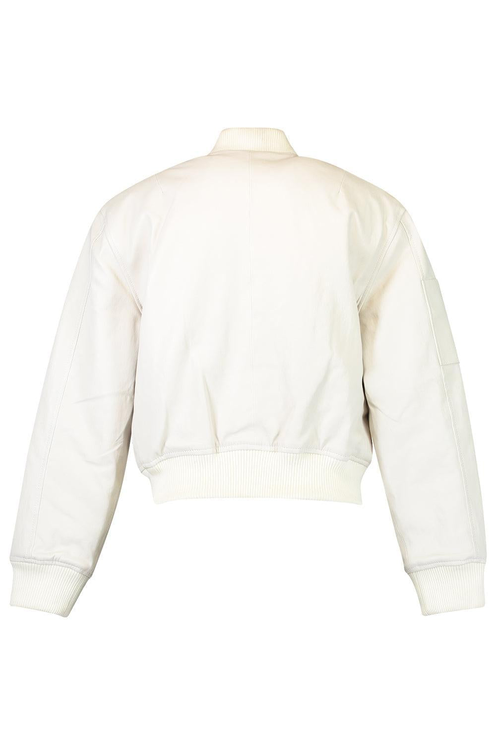 Bomber Jacket-CREAM-XS-CLOTHINGJACKETLEATHER-SPRWMN