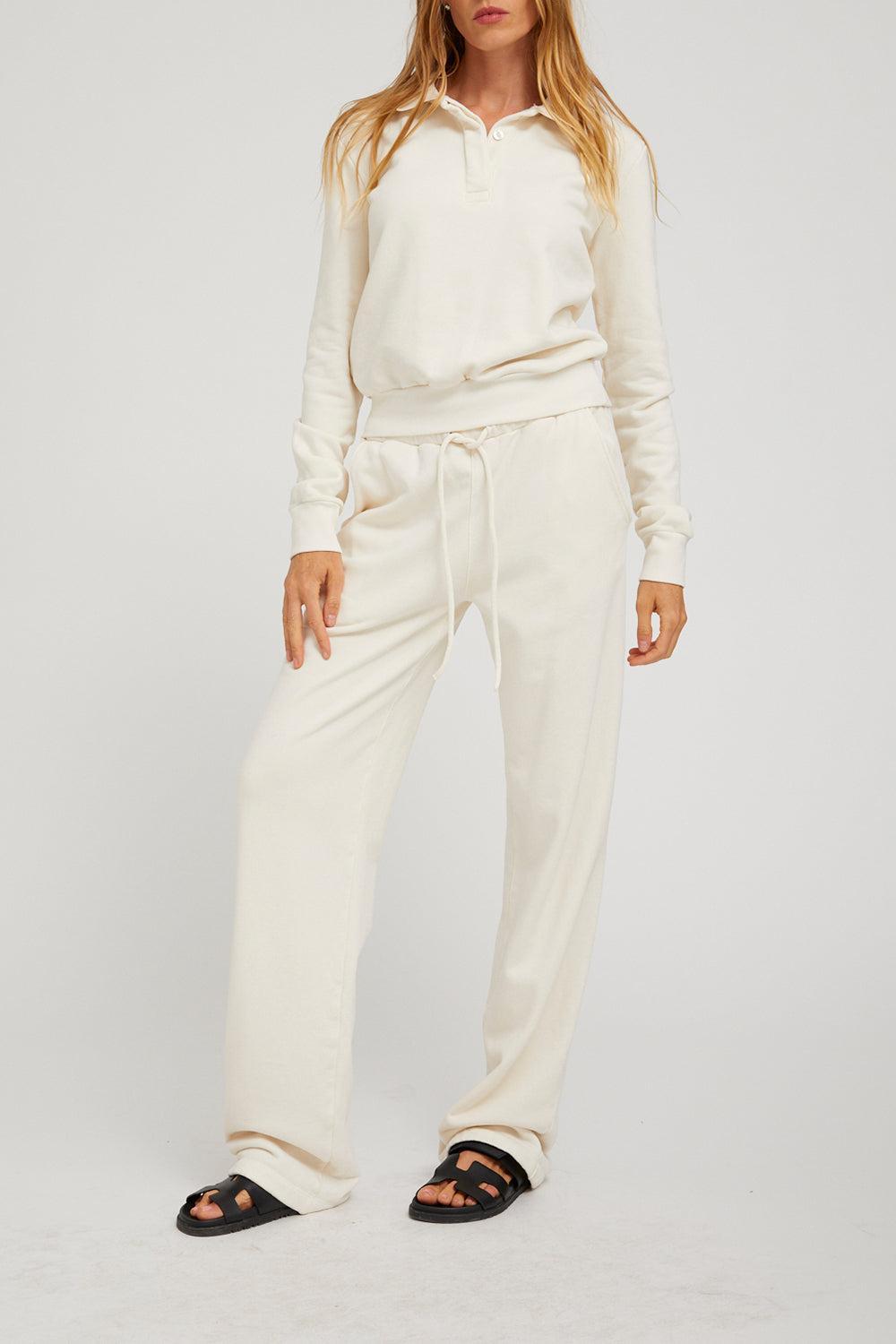 Straight Leg Sweatpant-CREAM-XS-CLOTHINGPANTCASUAL-SPRWMN