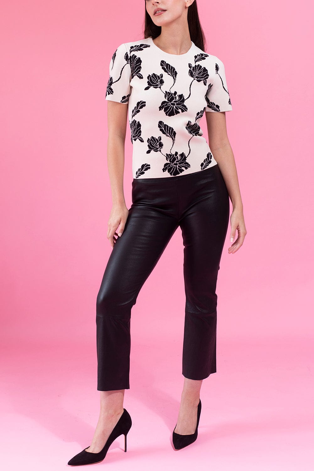 SPRWMN-Crop Flare Legging - Black-