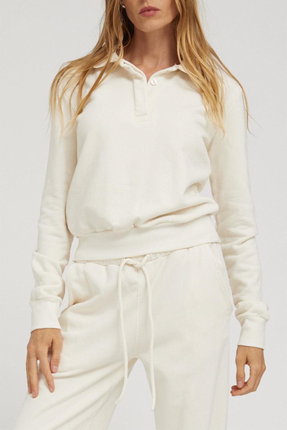 Polo Sweatshirt-CREAM-XS-CLOTHINGTOPKNITS-SPRWMN