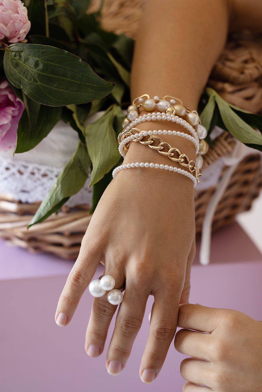STATE PROPERTY-Allegory Pearl Bracelet-YELLOW GOLD