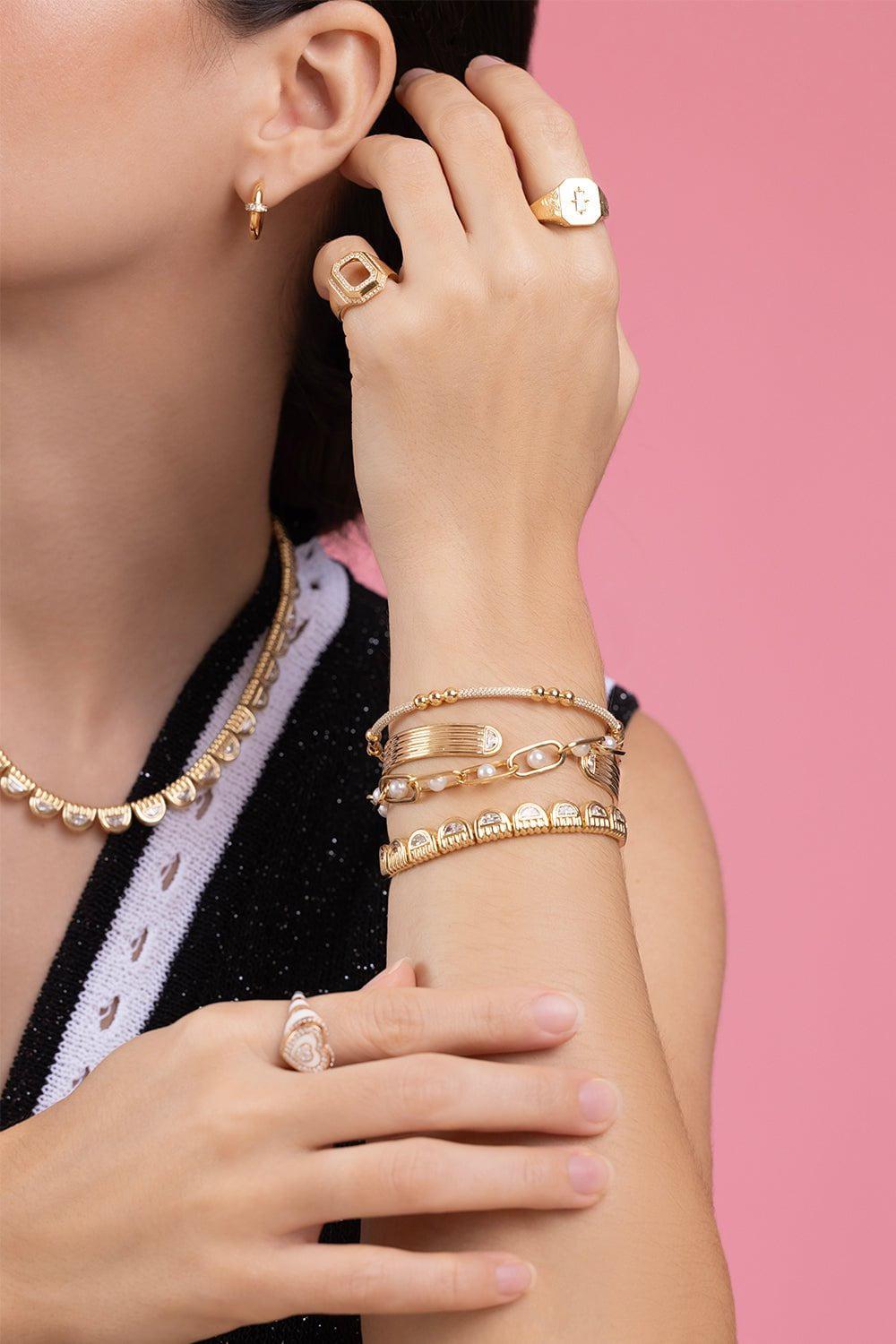 STATE PROPERTY-Marmara Diamond Bangle-YELLOW GOLD