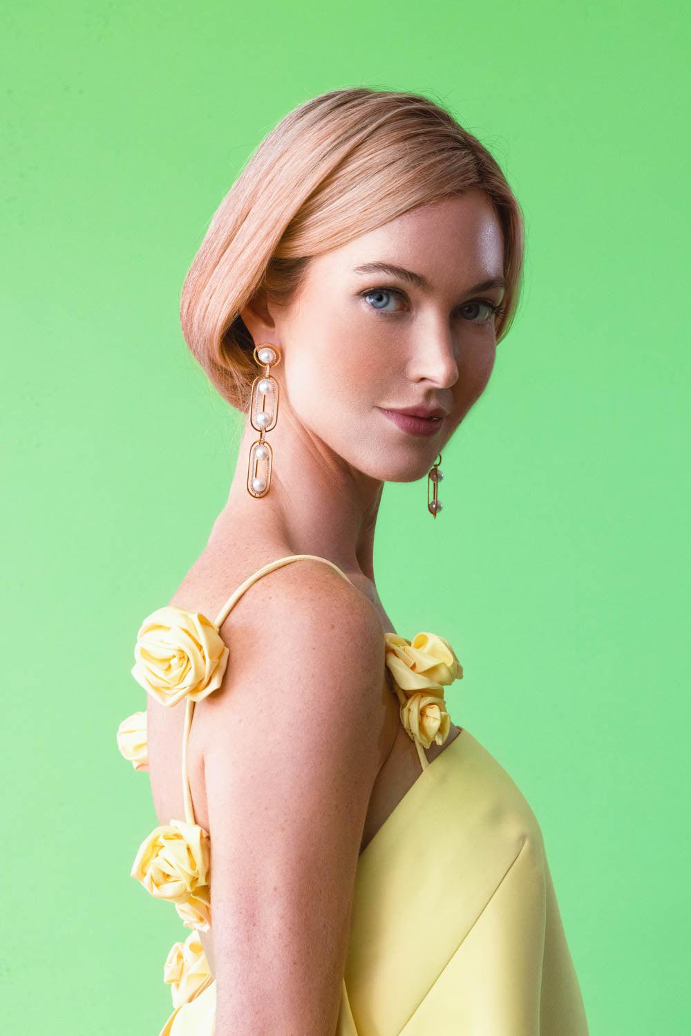 STATE PROPERTY-Ellipsis Drop Earrings-YELLOW GOLD