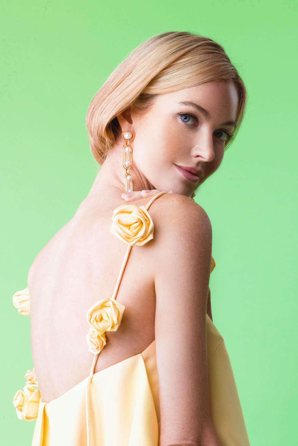 STATE PROPERTY-Ellipsis Drop Earrings-YELLOW GOLD