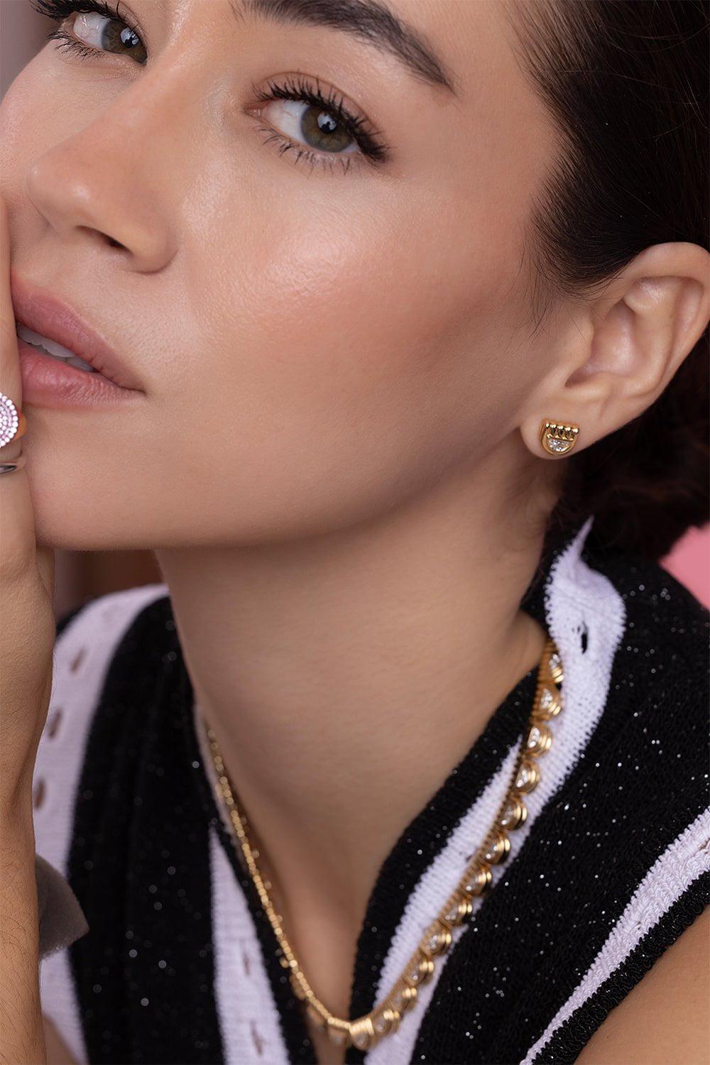 STATE PROPERTY-Marmara Diamond Earrings-YELLOW GOLD