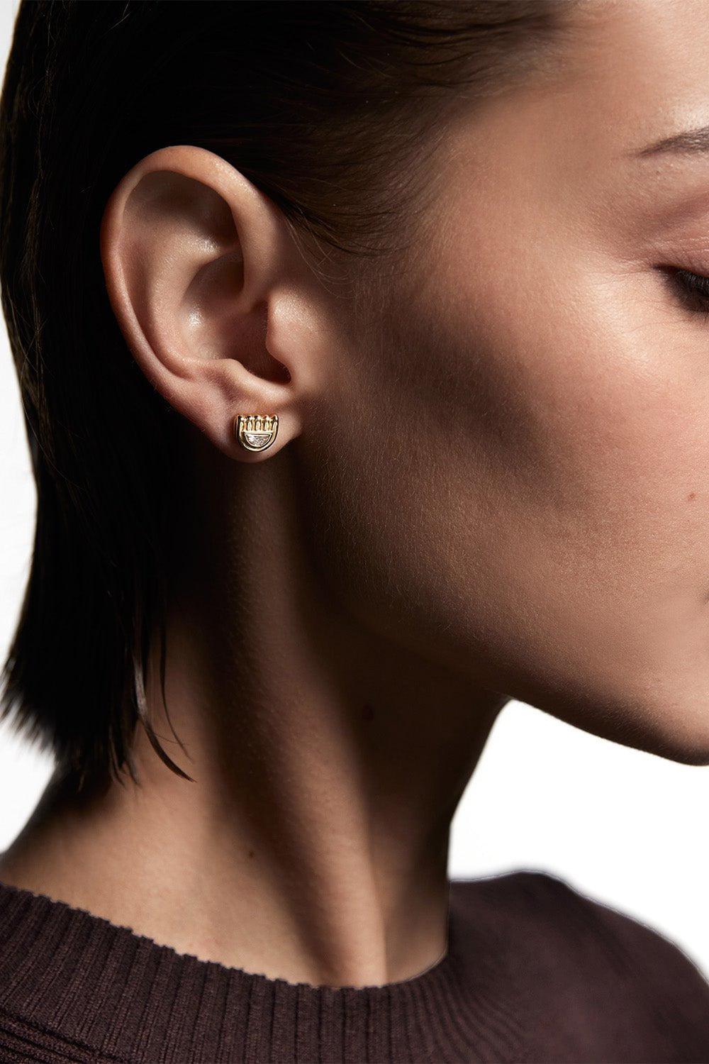 STATE PROPERTY-Marmara Diamond Earrings-YELLOW GOLD