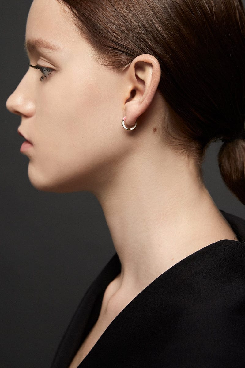 STATE PROPERTY-Marsden Minor Enamel Earrings-YELLOW GOLD