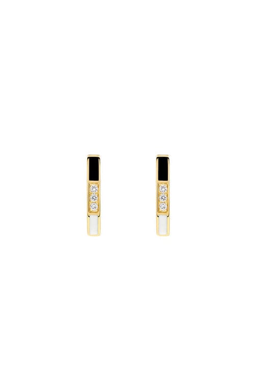 STATE PROPERTY-Marsden Minor Enamel Earrings-YELLOW GOLD