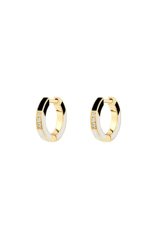 STATE PROPERTY-Marsden Minor Enamel Earrings-YELLOW GOLD