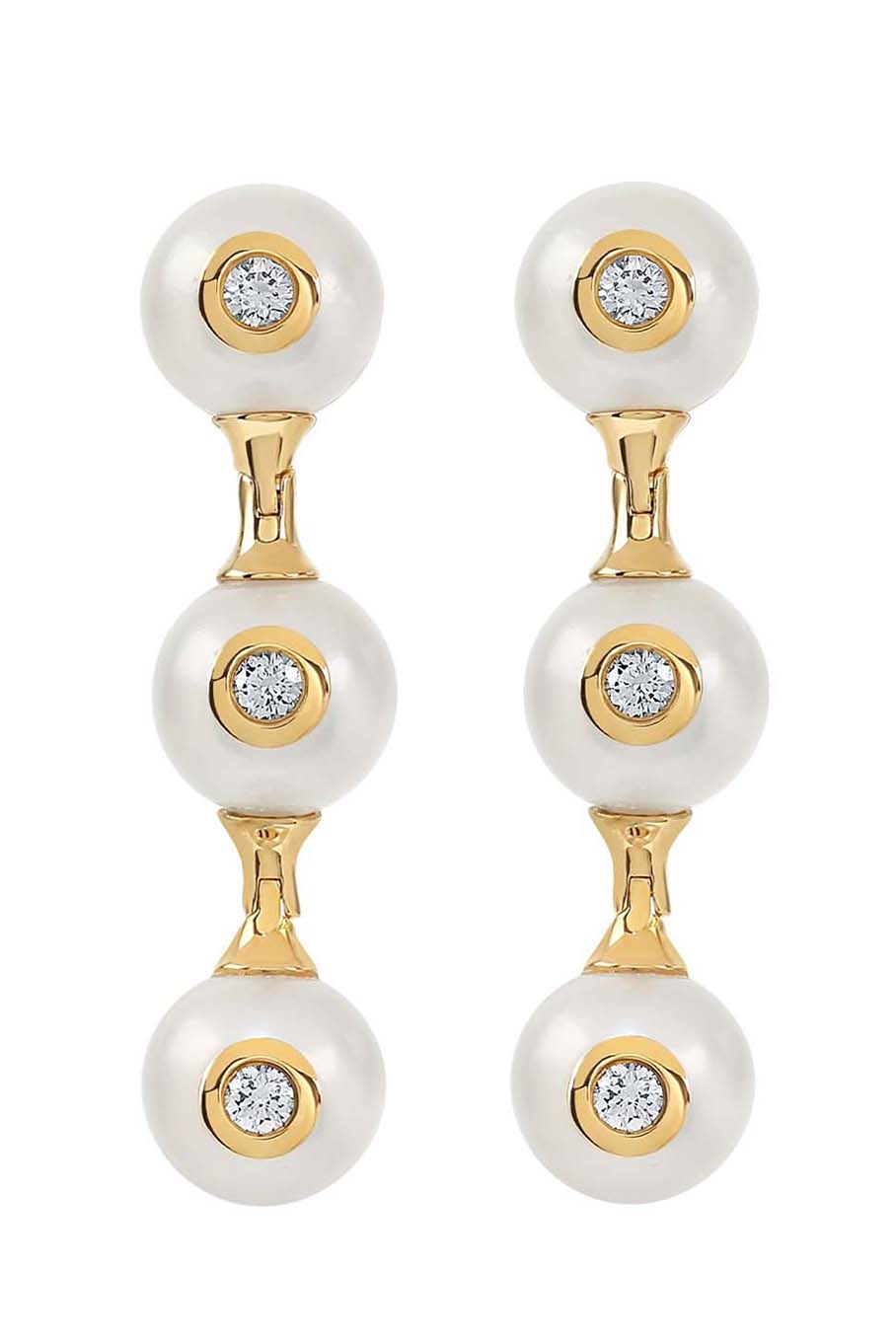 STATE PROPERTY-Nemara Pearl Drop Earrings-YELLOW GOLD