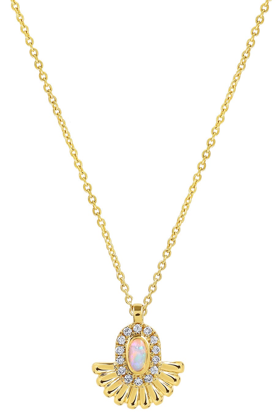 STATE PROPERTY-Alara Sunburst Pendant Necklace-YELLOW GOLD