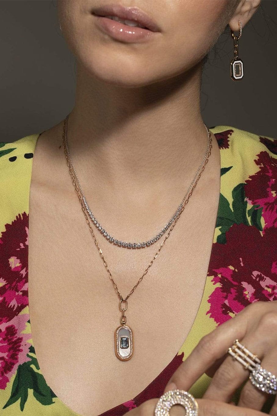 STATE PROPERTY-Battuta Seafarer Aquamarine Necklace-YELLOW GOLD