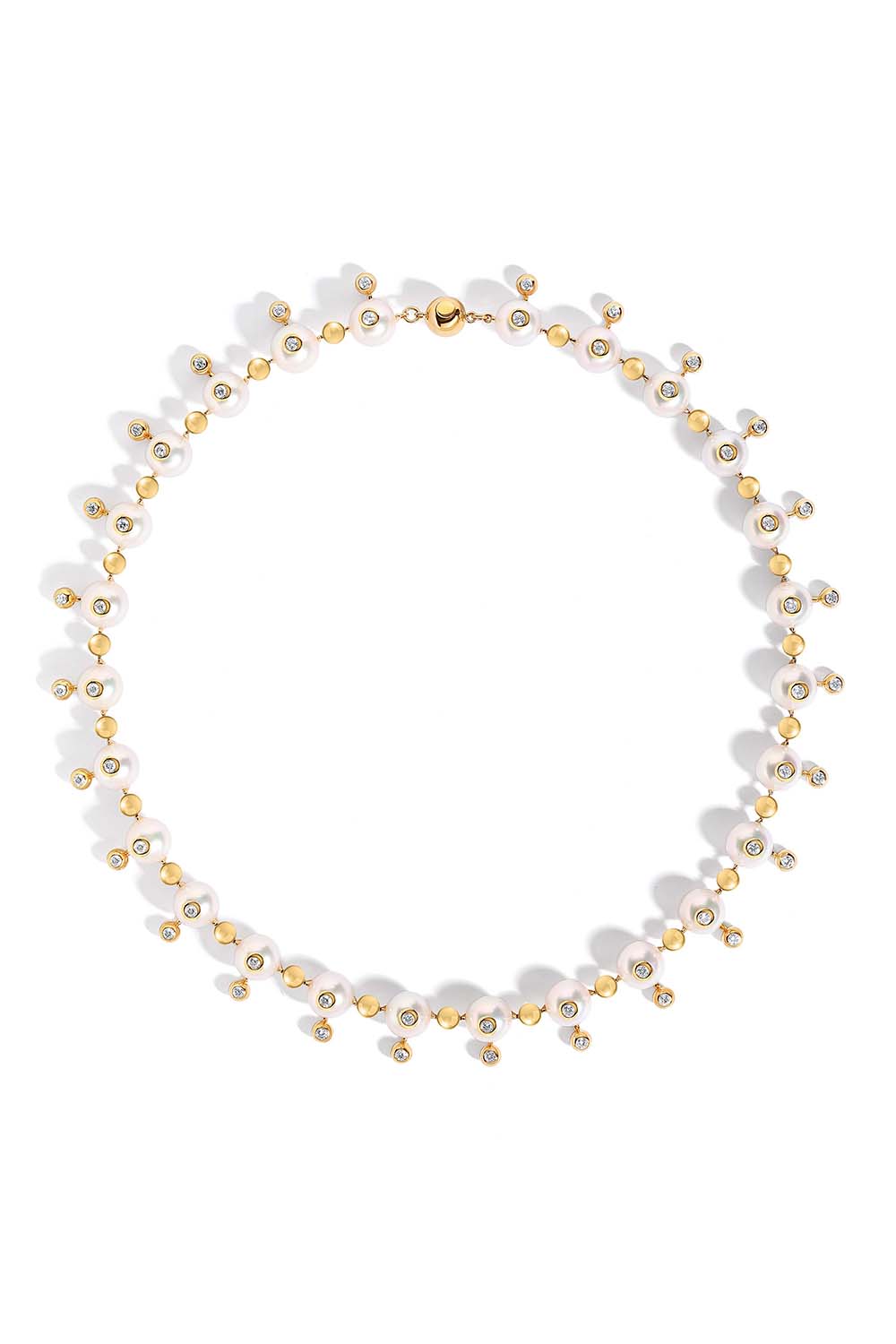 STATE PROPERTY-Nemara Pearl Necklace-YELLOW GOLD