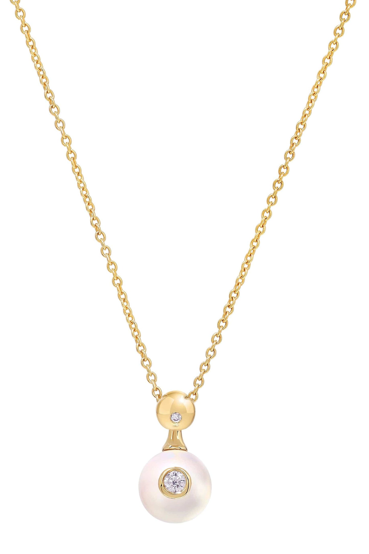 STATE PROPERTY-Nemara Pearl Pendant Necklace-YELLOW GOLD