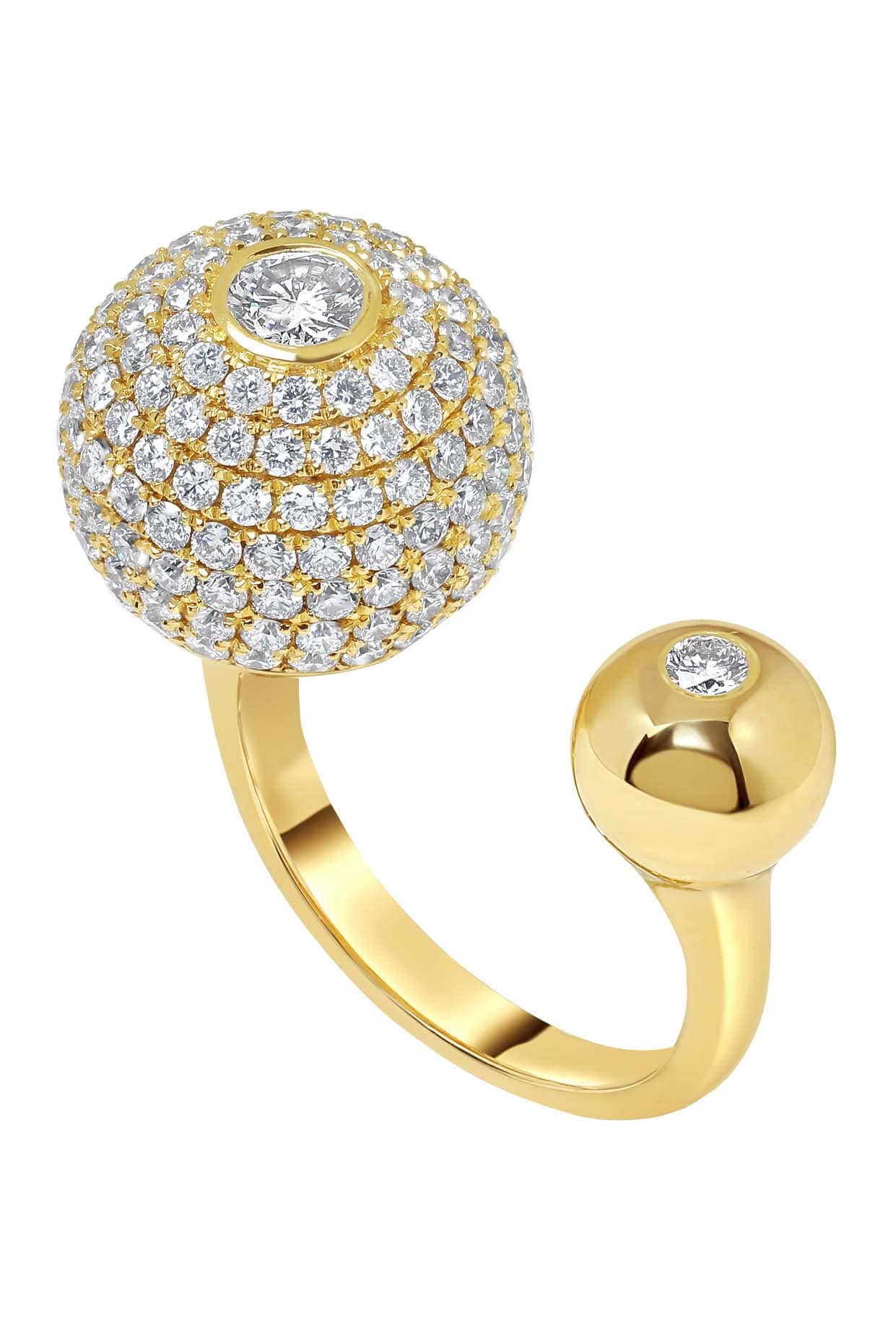 STATE PROPERTY-Nemara Grand Pave Ring-YELLOW GOLD