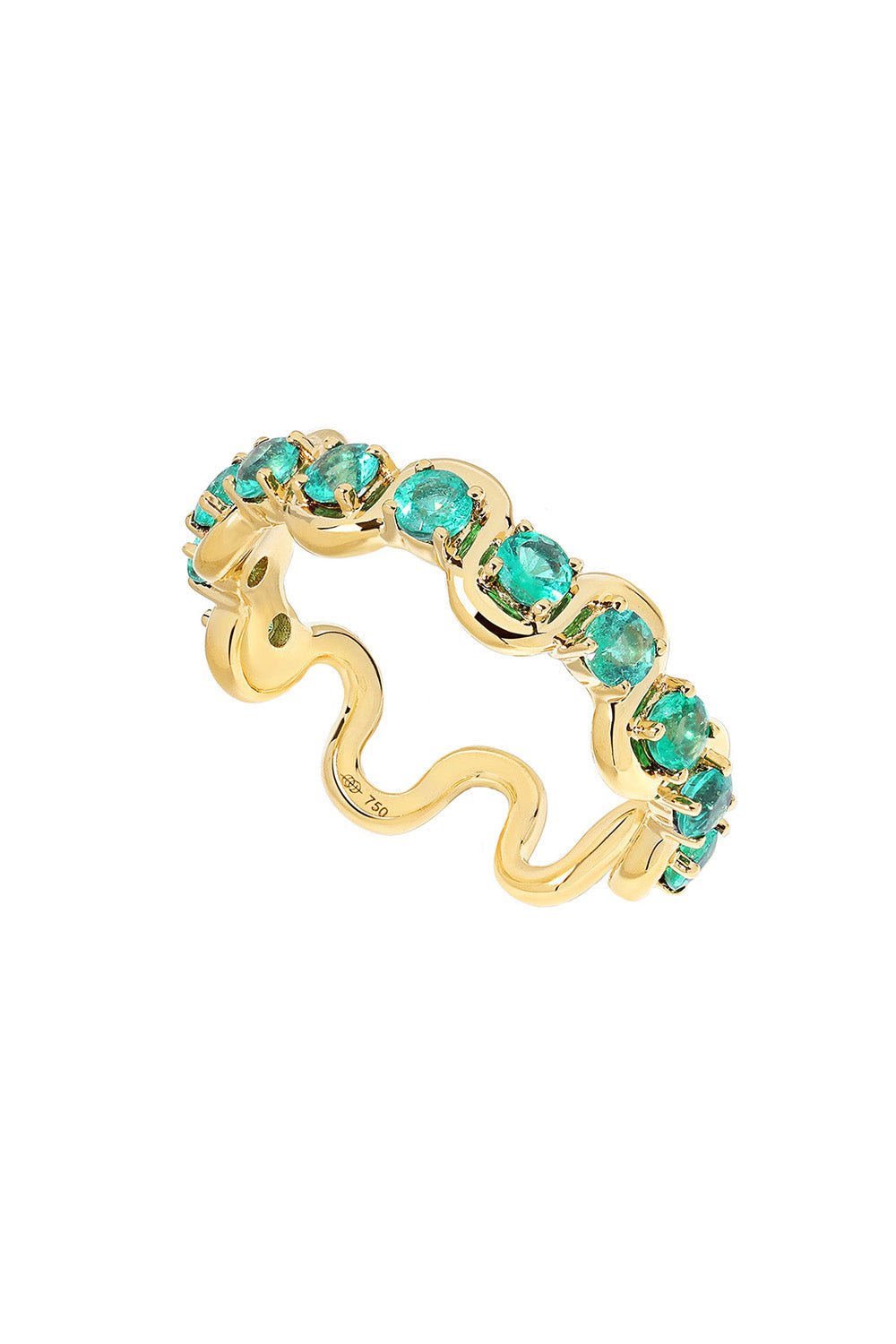 STATE PROPERTY-Edessa Emerald Eternity Ring-YELLOW GOLD