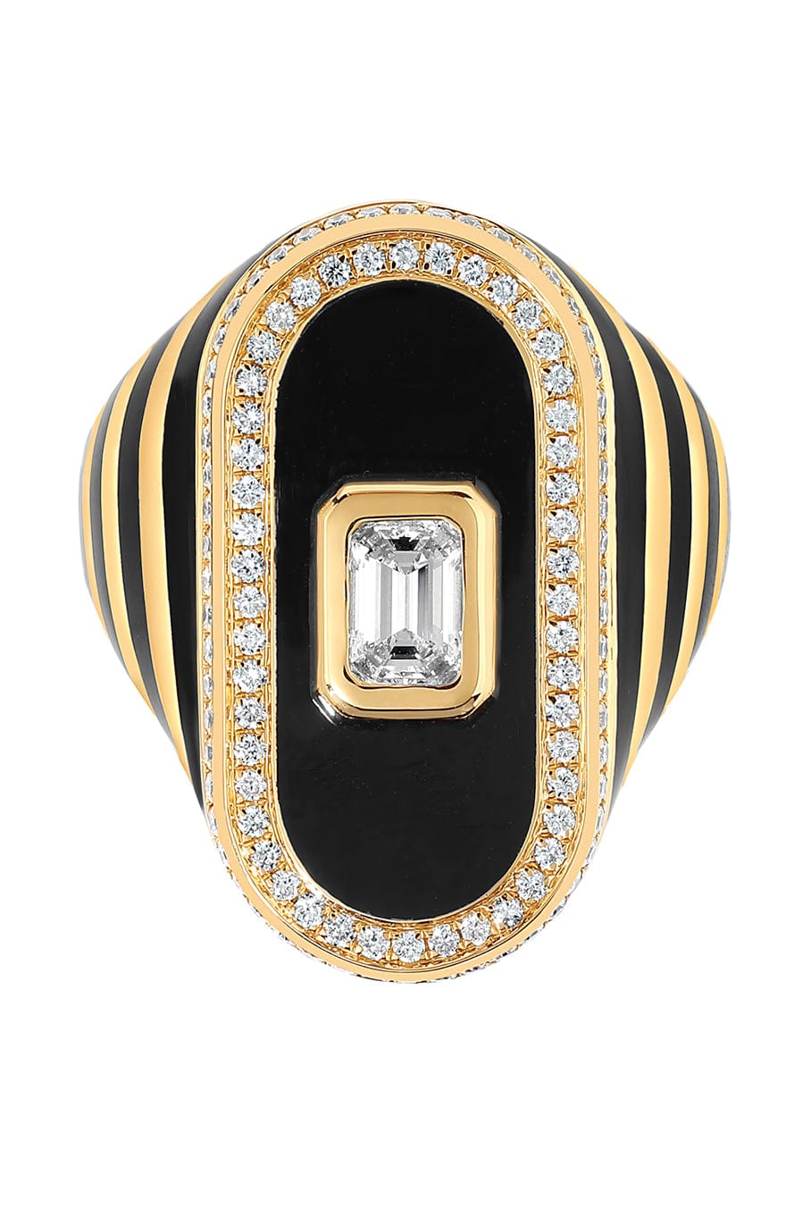 STATE PROPERTY-Battuta Jet Black Ring-YELLOW GOLD