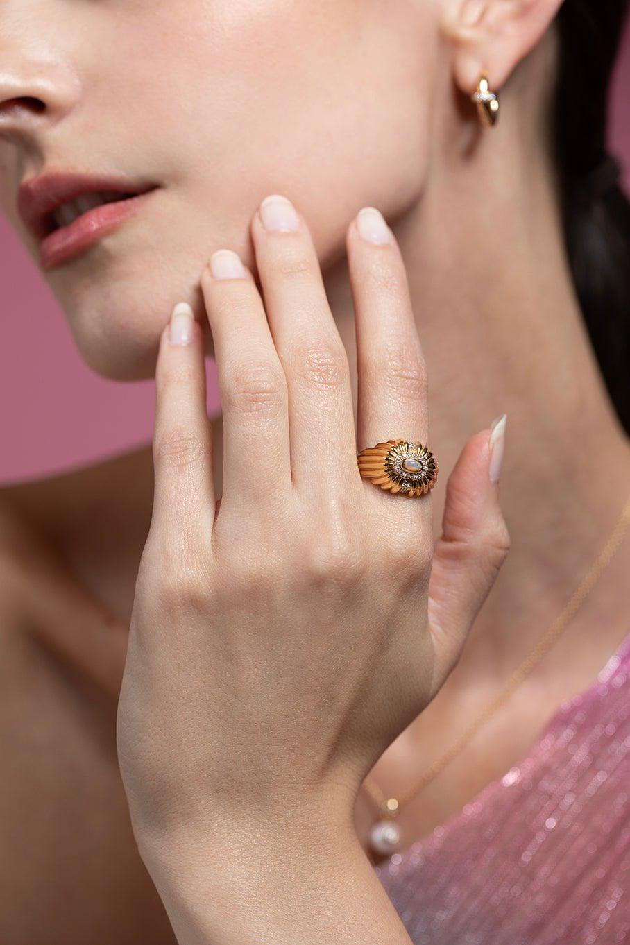 STATE PROPERTY-Alara Sunburst Ring-YELLOW GOLD