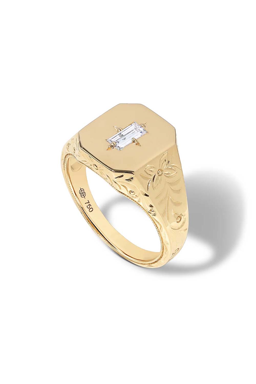 STATE PROPERTY-Diamond Spade Warisan Signet Ring-YELLOW GOLD