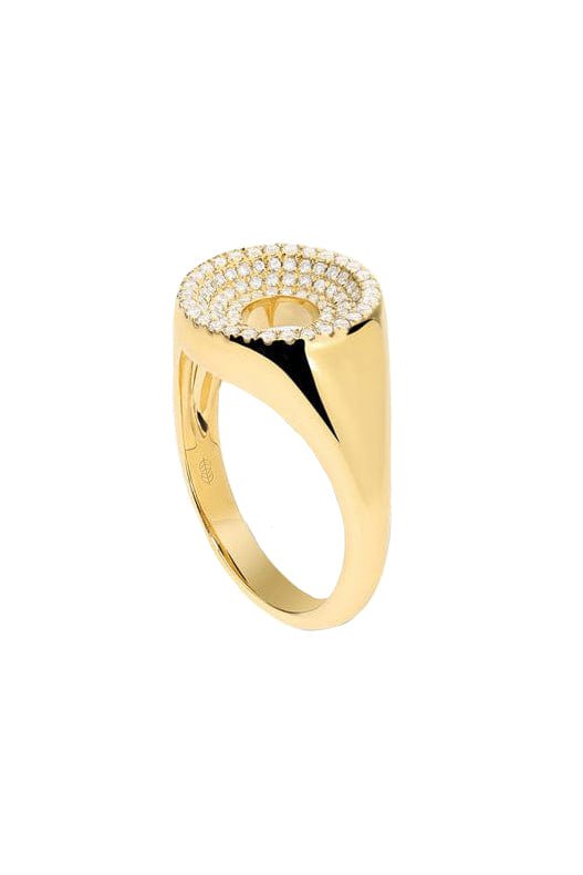 STATE PROPERTY-Drew Ful Pave Signet Ring-YELLOW GOLD