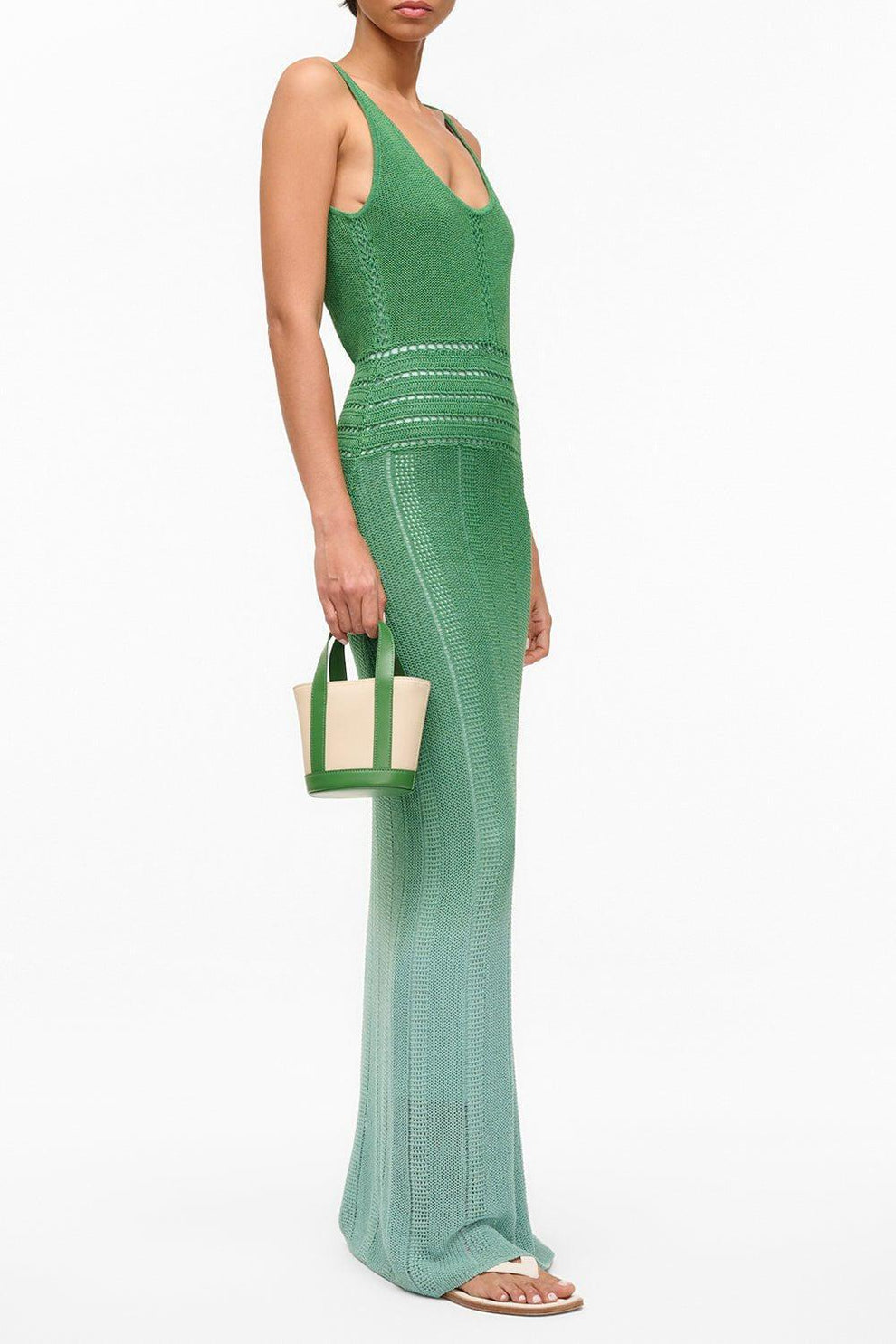 staud green sequin dress Staud Casey Dress In Green Sequin by Staud