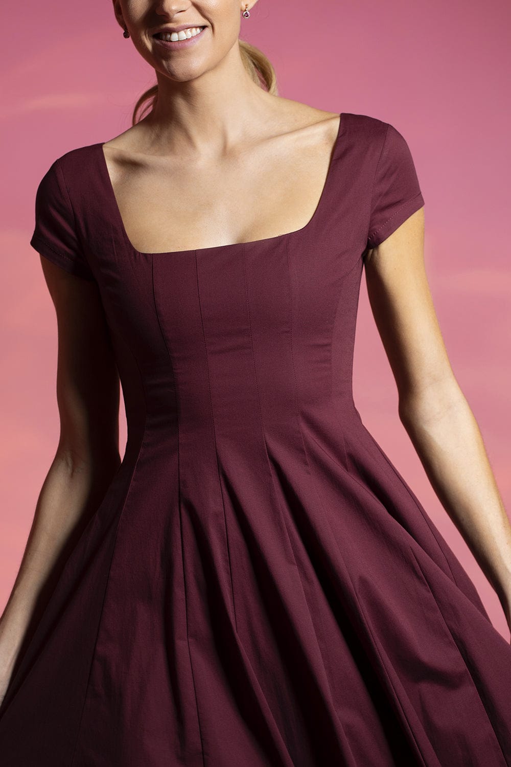 STAUD-Short Sleeve Wells Dress-