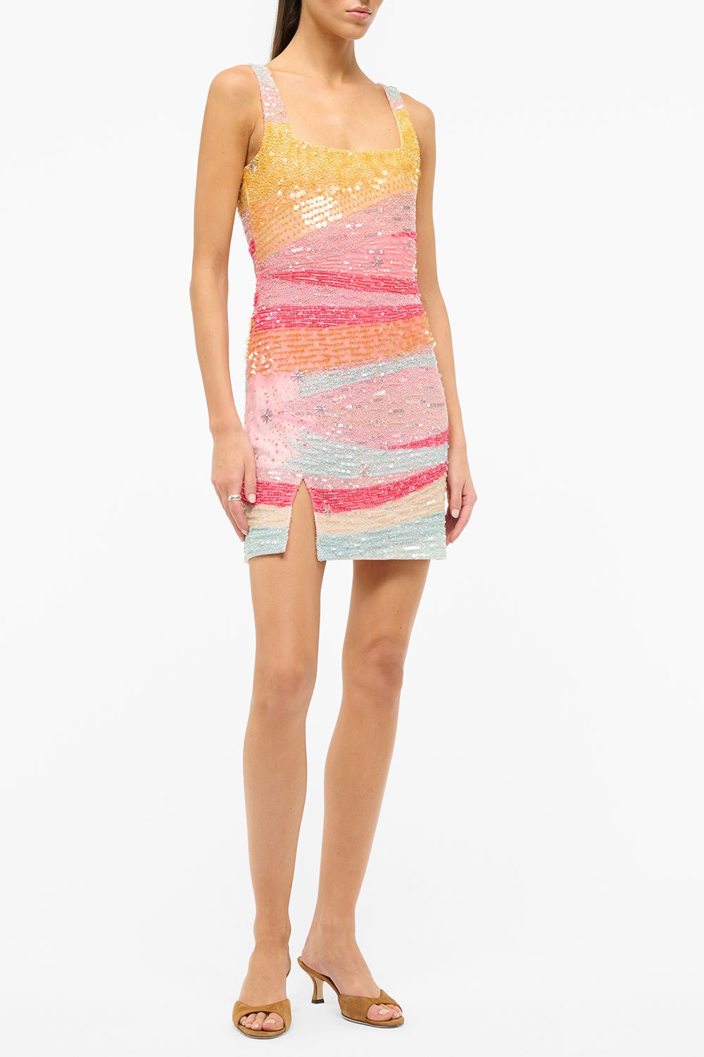 STAUD-Le Sable Dress - Sunset-