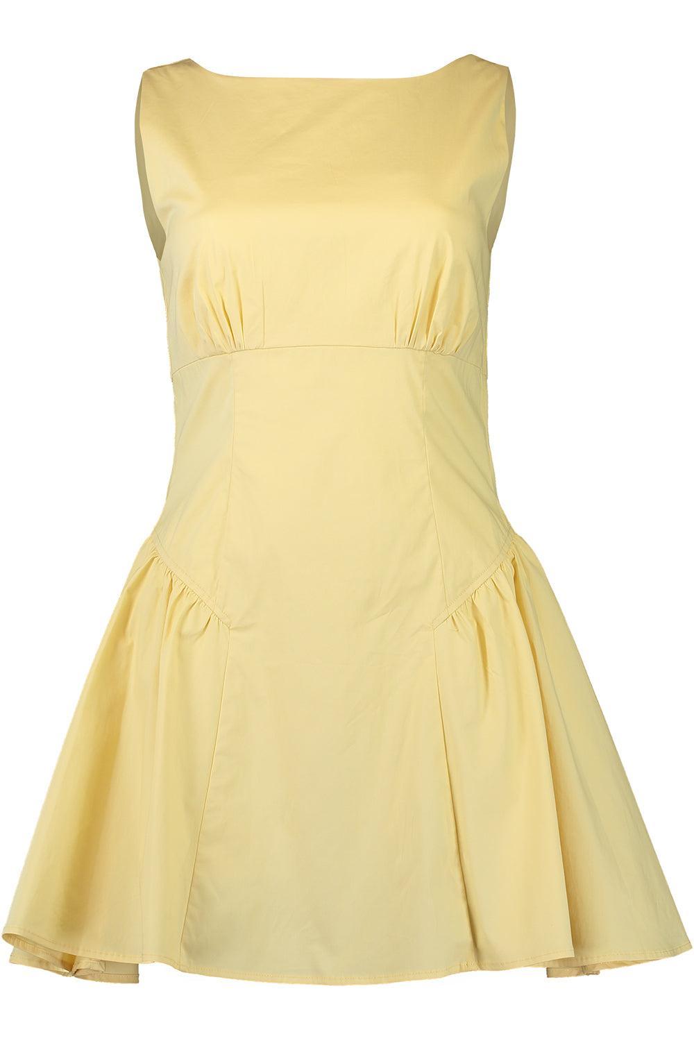 Gwen Mini Dress - Butter-YELLOW-2-CLOTHINGDRESSCASUAL-STAUD