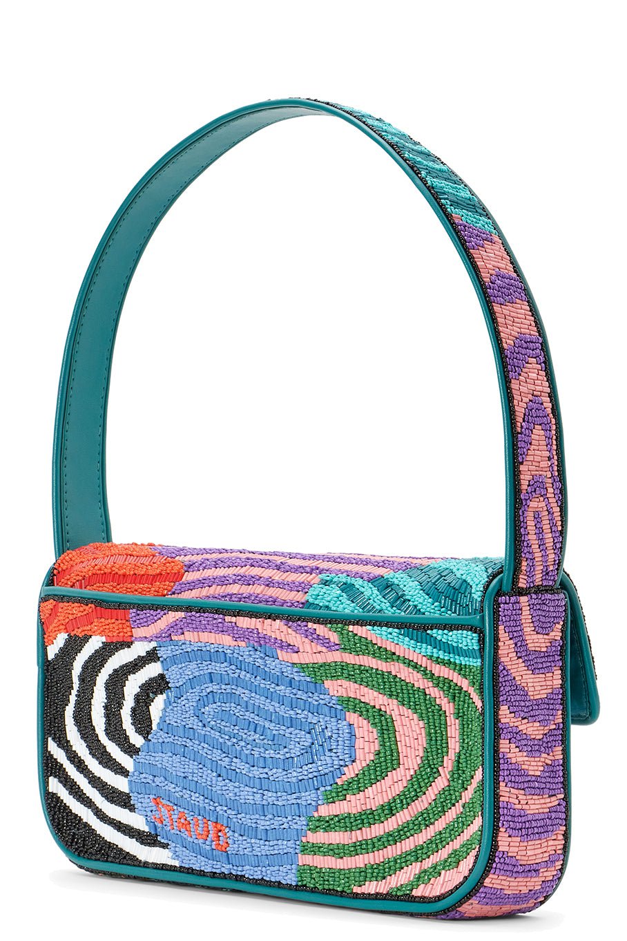 STAUD-Tommy Beaded Bag - Acid Swirl-ACID SWIRL
