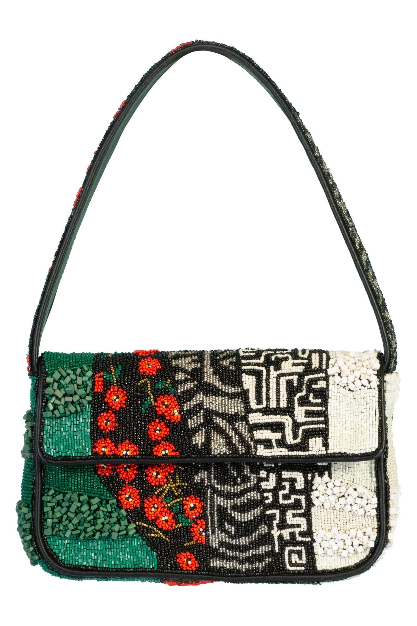 STAUD-Tommy Beaded Bag - Black-BLACK