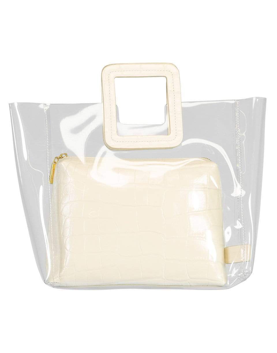STAUD-Clear and Cream Shirley Bag-CLR/CRM