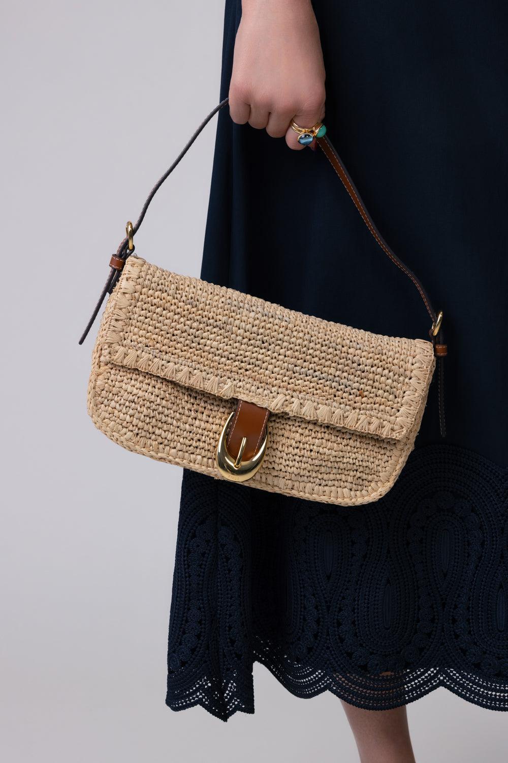 HARLOW SHOULDER BAG - NATURAL-NAT/TAN-O/S-HANDBAGSHOULDER-STAUD