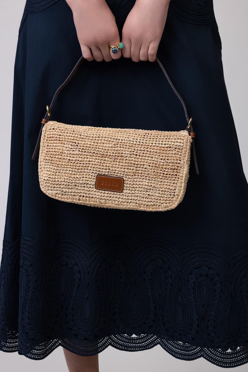HARLOW SHOULDER BAG - NATURAL-NAT/TAN-O/S-HANDBAGSHOULDER-STAUD