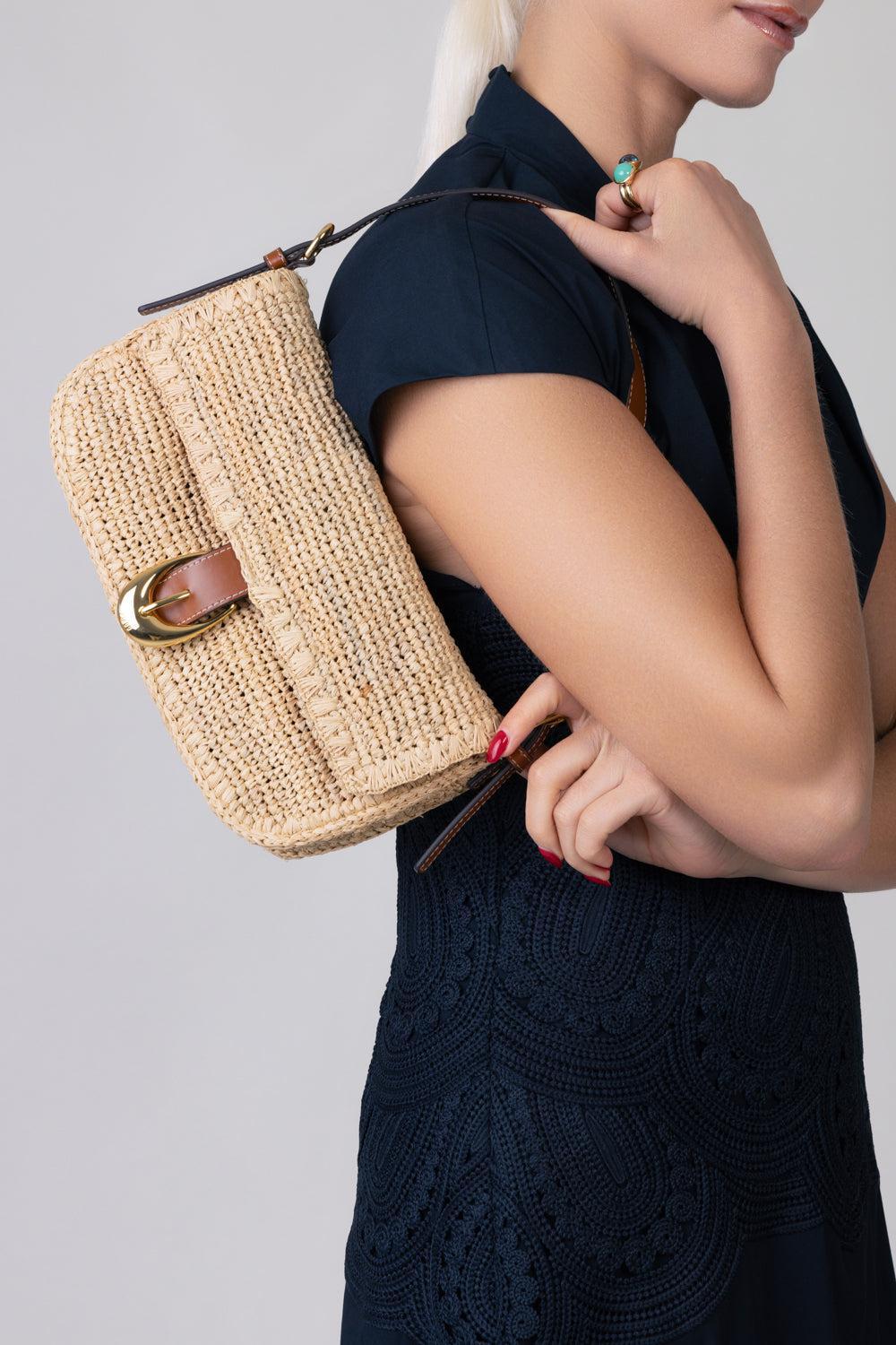 HARLOW SHOULDER BAG - NATURAL-NAT/TAN-O/S-HANDBAGSHOULDER-STAUD
