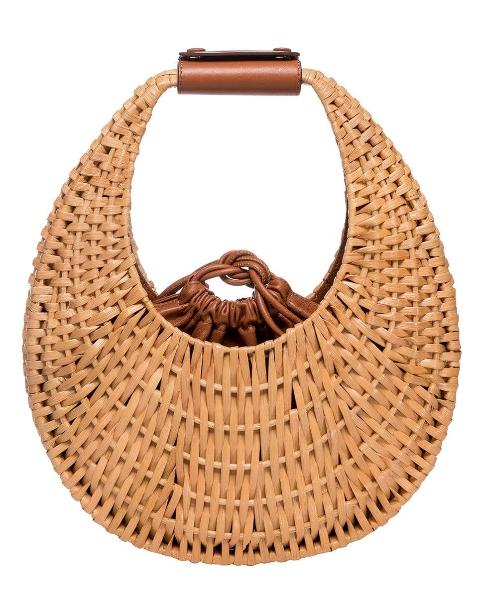 STAUD-Natural Rattan Moon Bag-NATURAL