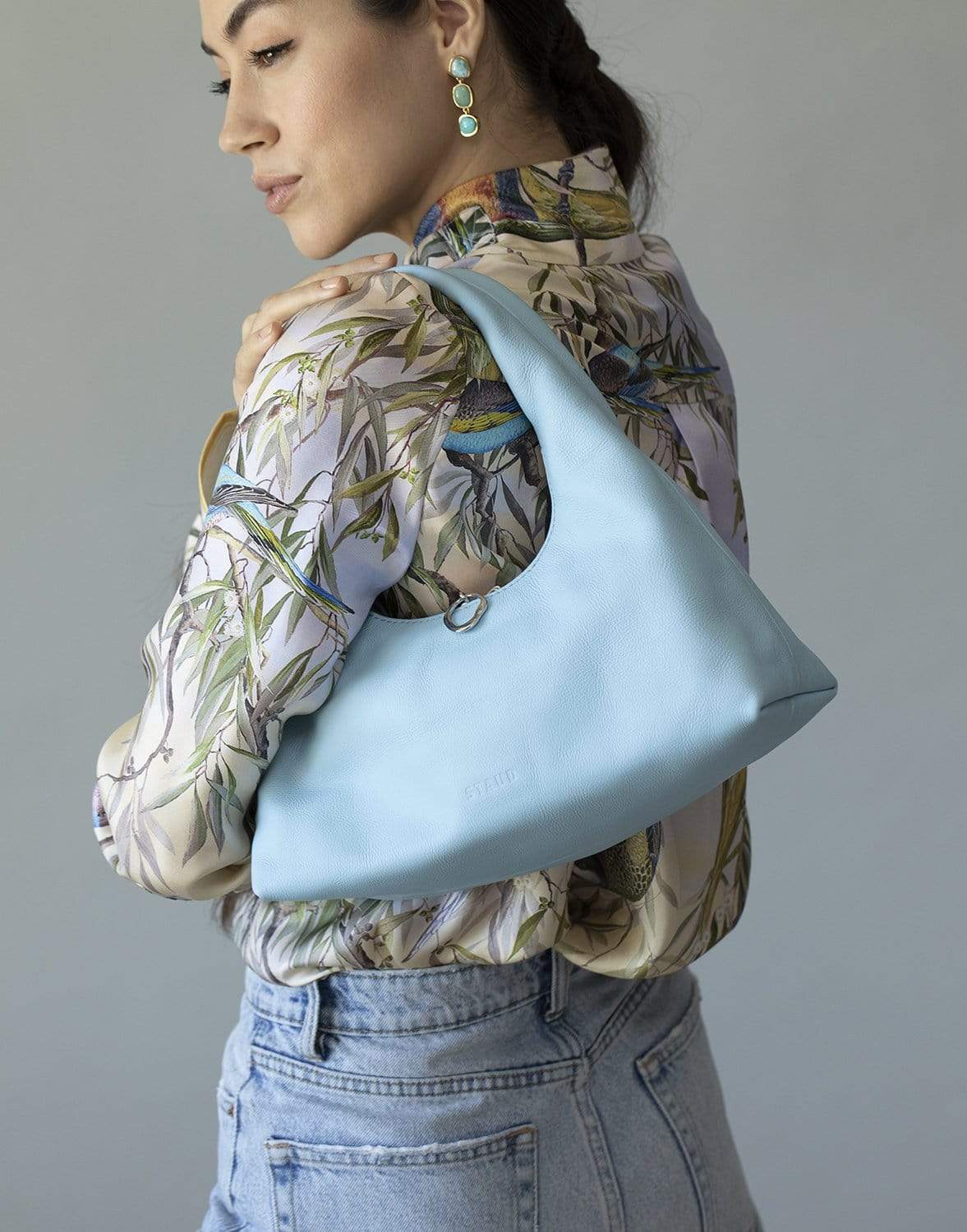 STAUD-Tile Blue Mini Enzo Bag-BLUE