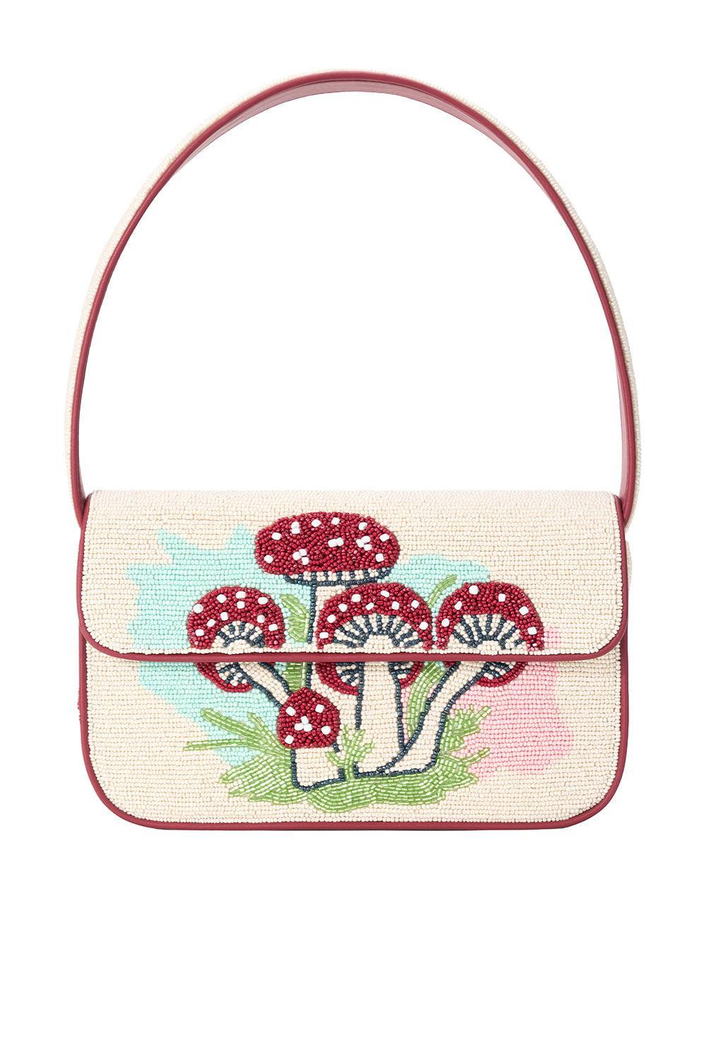 Tommy Beaded Bag - Mushroom Tea-BROWN-HANDBAGTOP HANDLE-STAUD