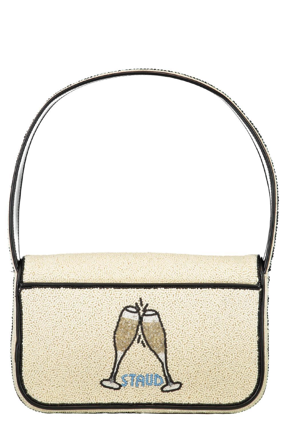 Tommy Beaded Bag - Caviar Dreams-CREAM-HANDBAGTOP HANDLE-STAUD