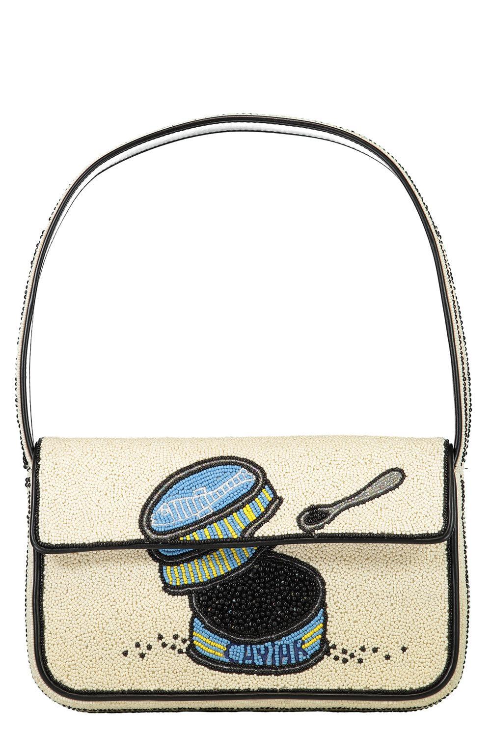 Tommy Beaded Bag - Caviar Dreams-CREAM-HANDBAGTOP HANDLE-STAUD