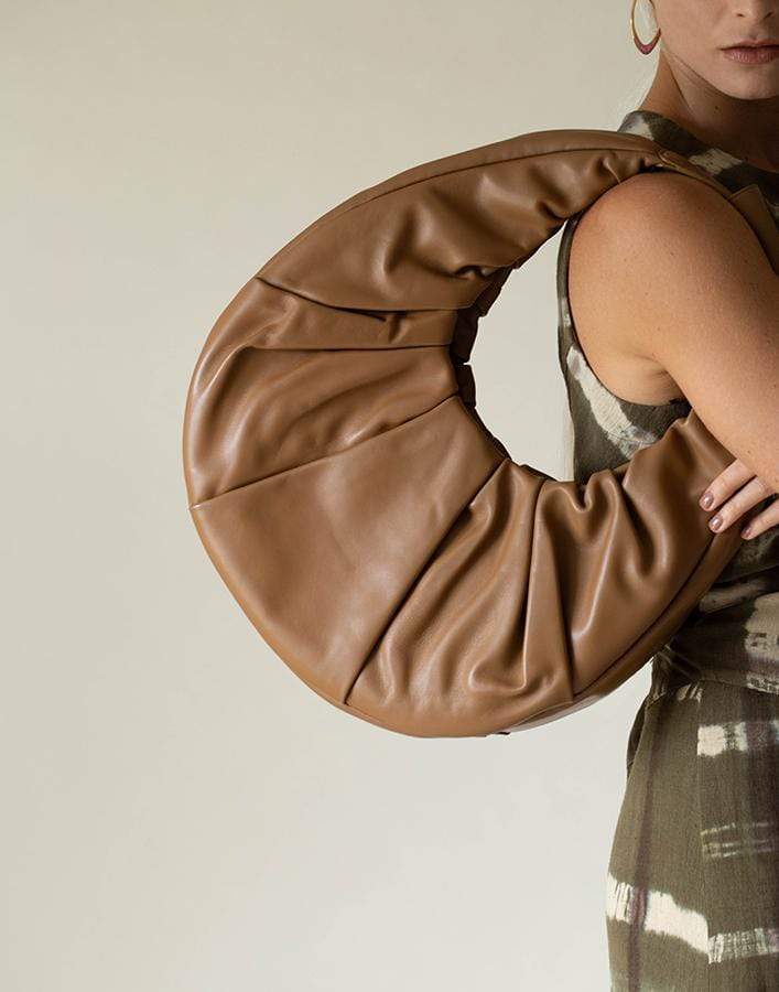 STAUD-Mushroom Large Soft Moon Bag-MUSHROOM