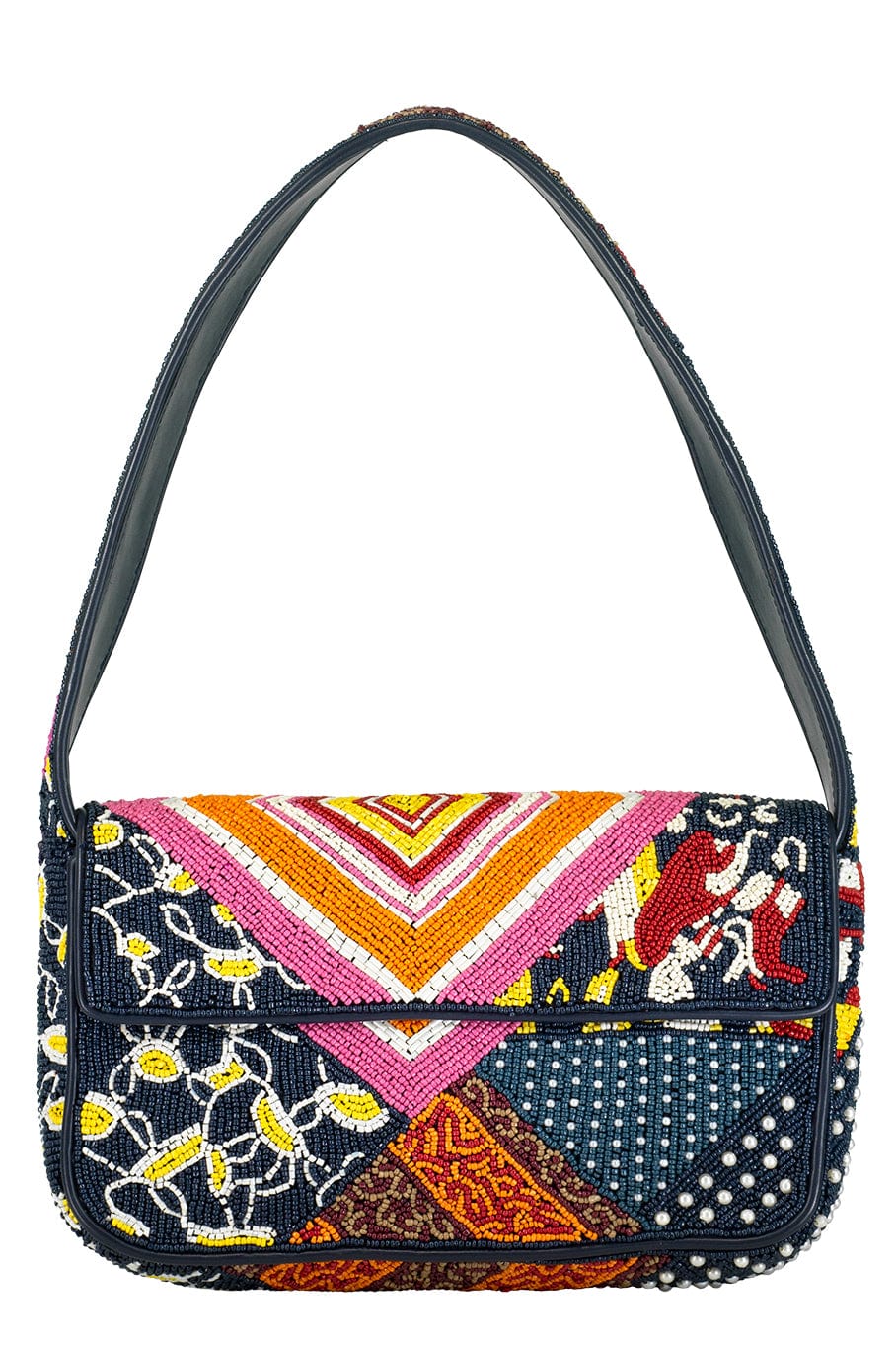 STAUD-Tommy Beaded Bag-PATCHWRK