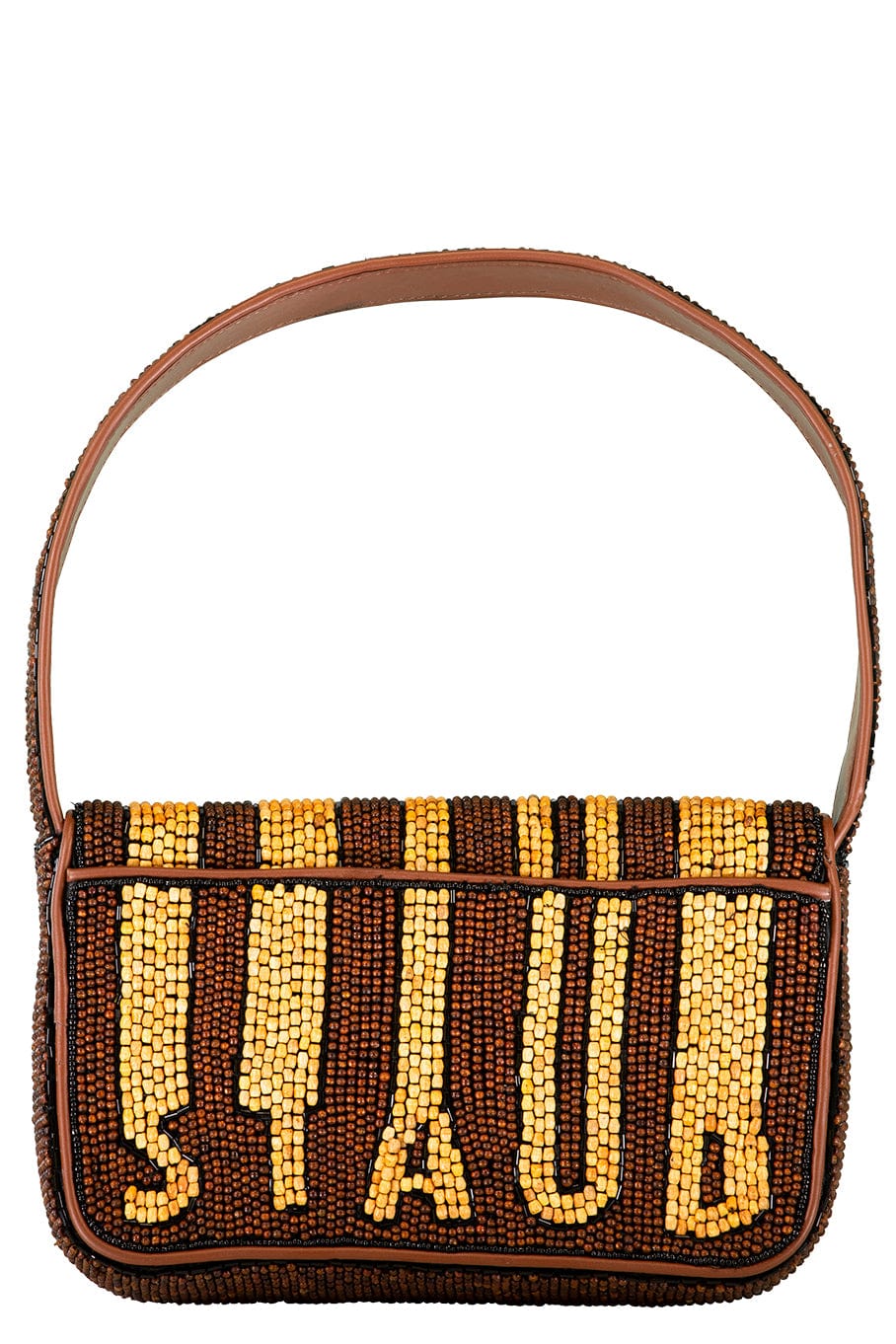 STAUD-Tommy Wood Beaded Bag-WOODSTRP