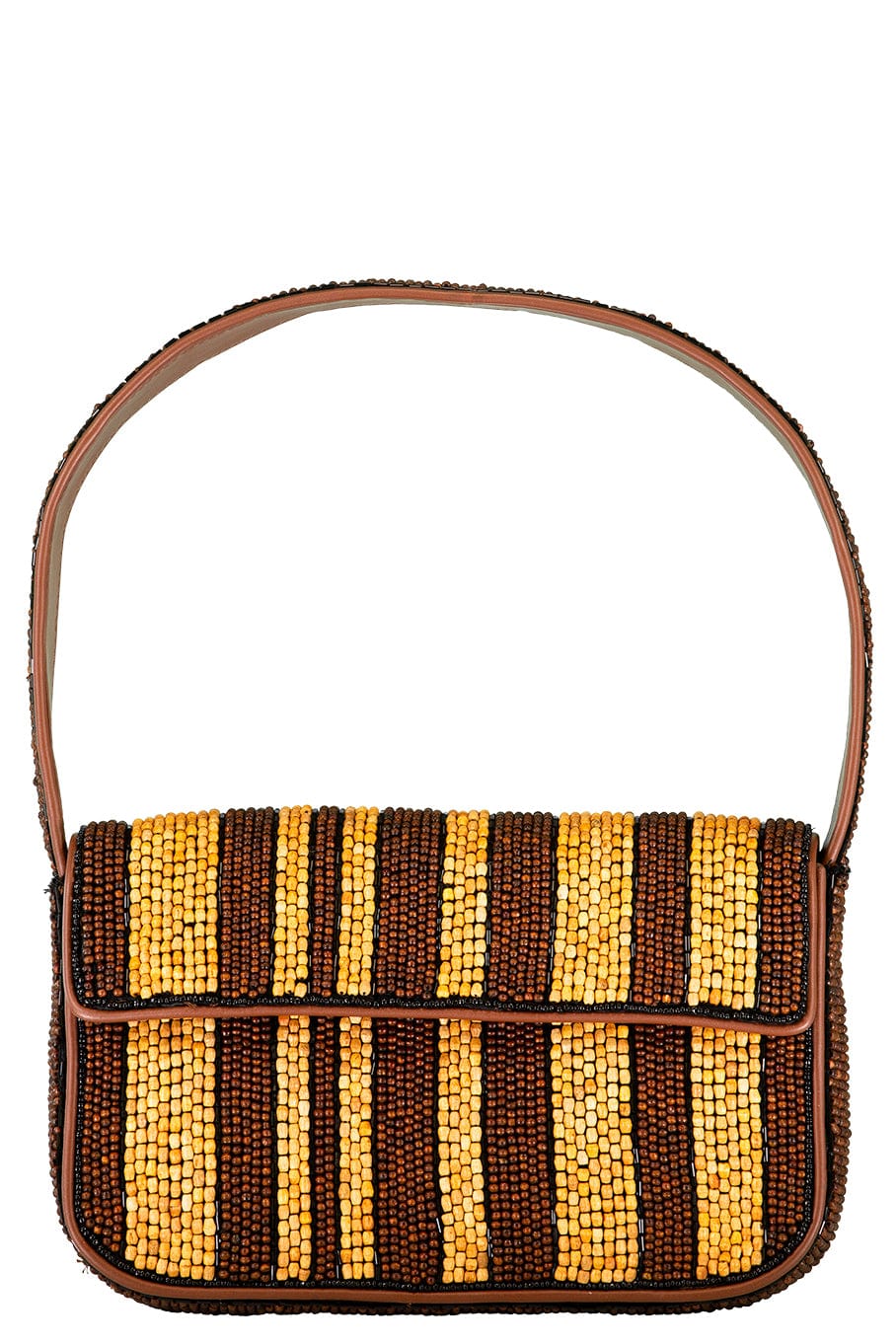 STAUD-Tommy Wood Beaded Bag-WOODSTRP