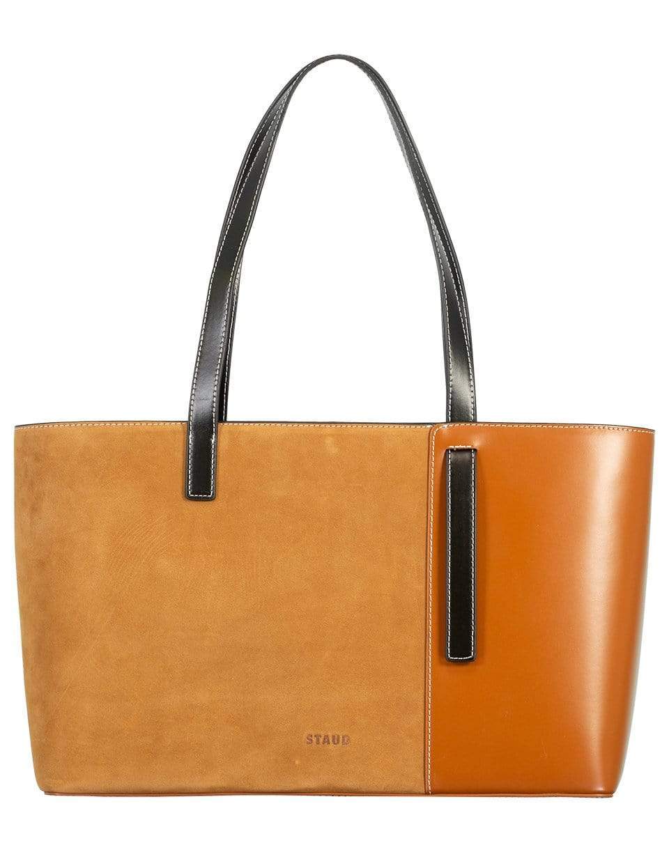 STAUD-Shoko Tote Bag-TAN/BLK