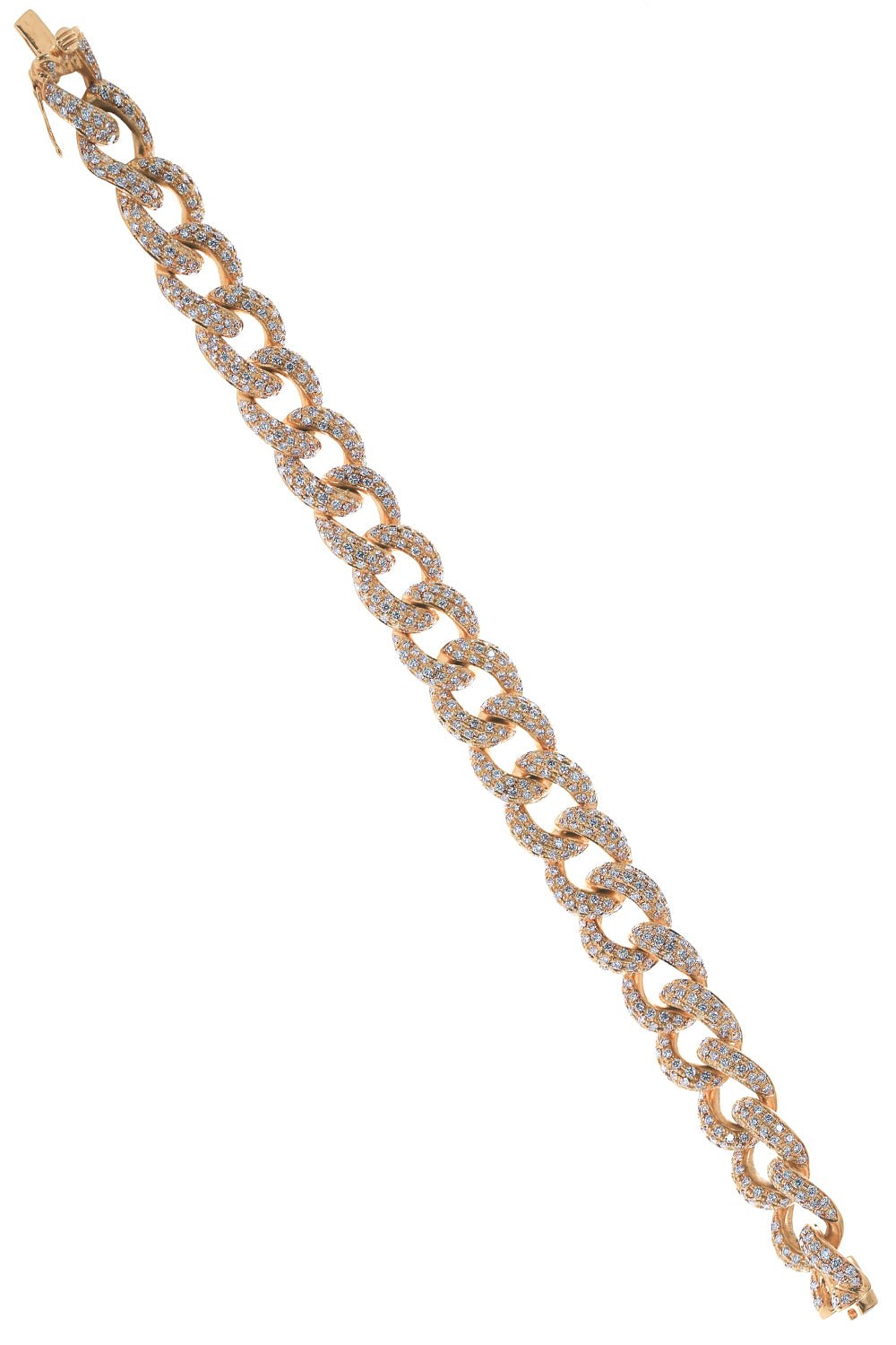 STEFERE-Fancy Diamond Link Bracelet-ROSE GOLD