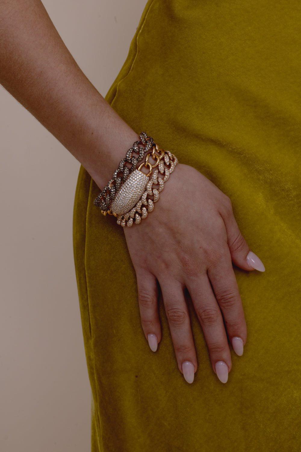 STEFERE-Diamond Bar Bracelet-ROSE GOLD