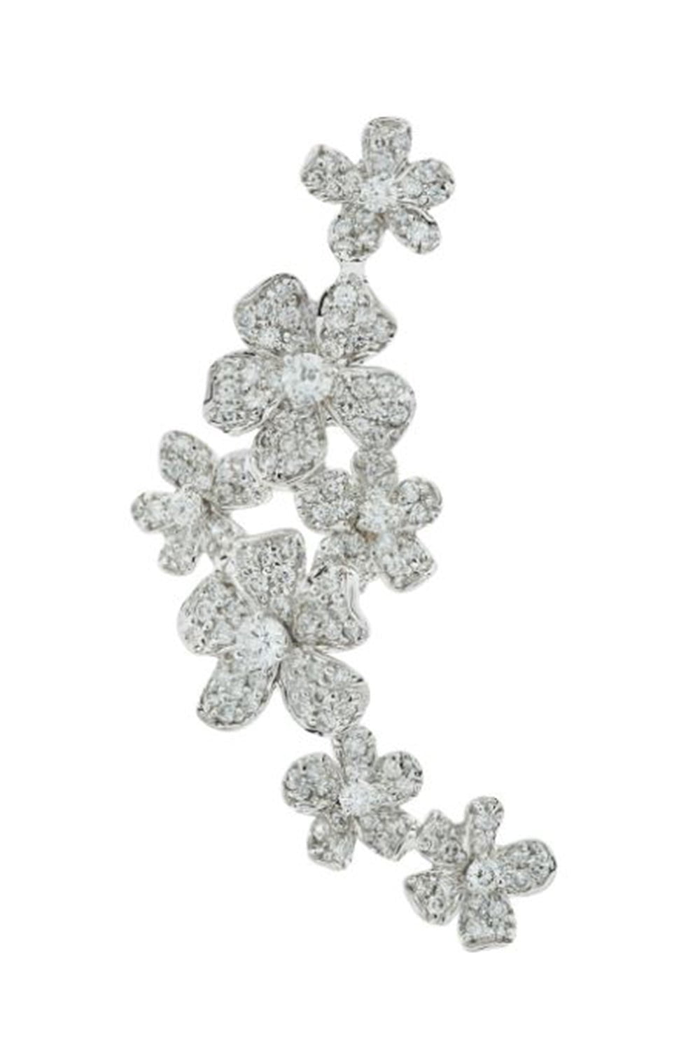 Diamond Flower Ear Cuff