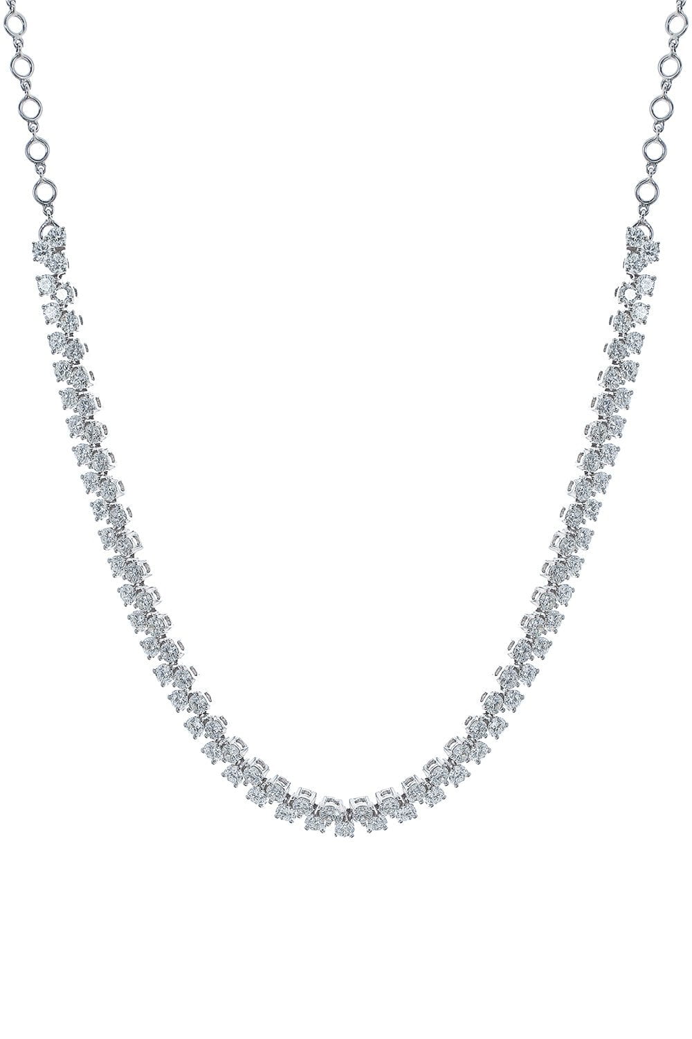 STEFERE-Diamond Riviera Necklace-WHITE GOLD