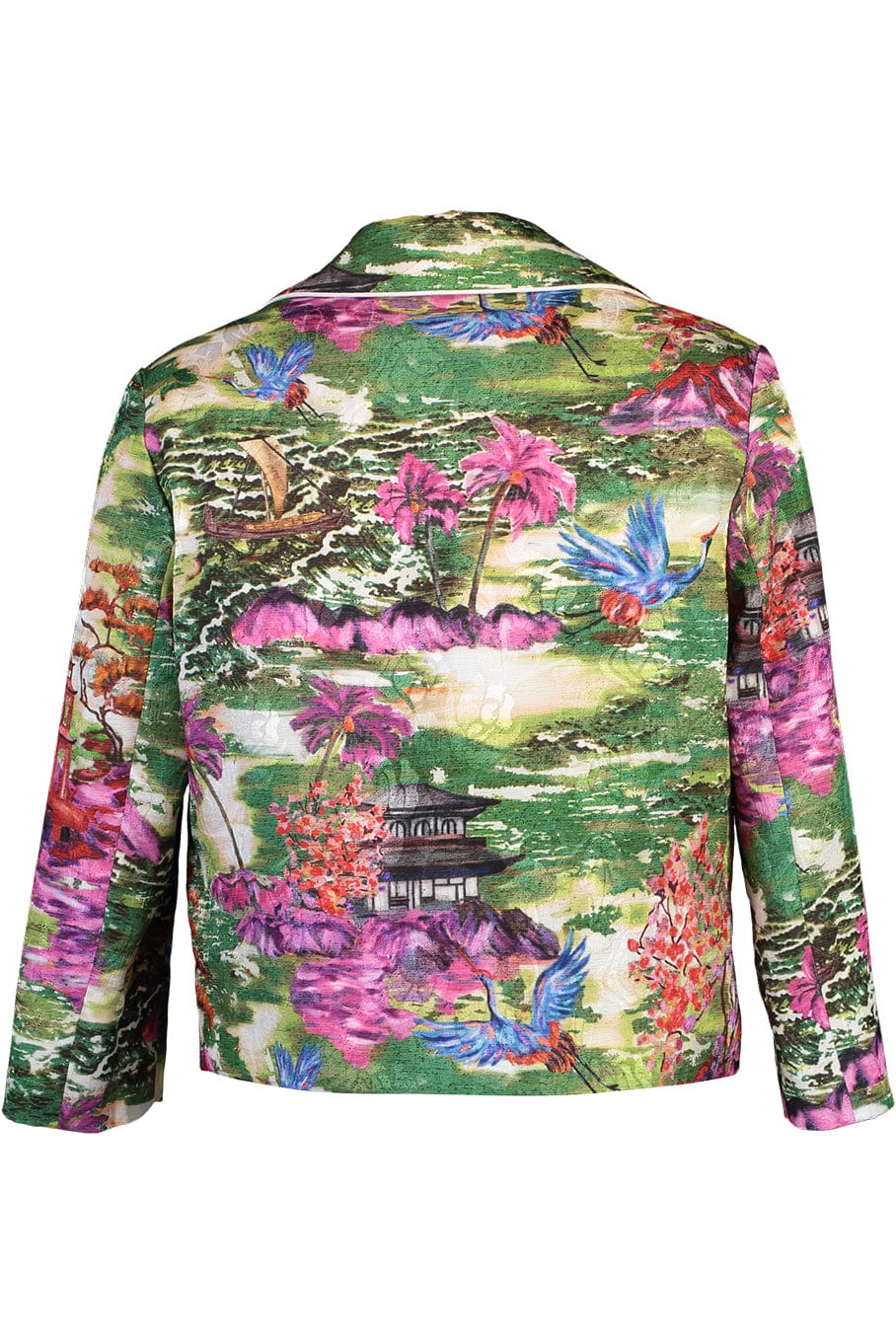 STELLA JEAN-Long Sleeve Button Front Jacket-