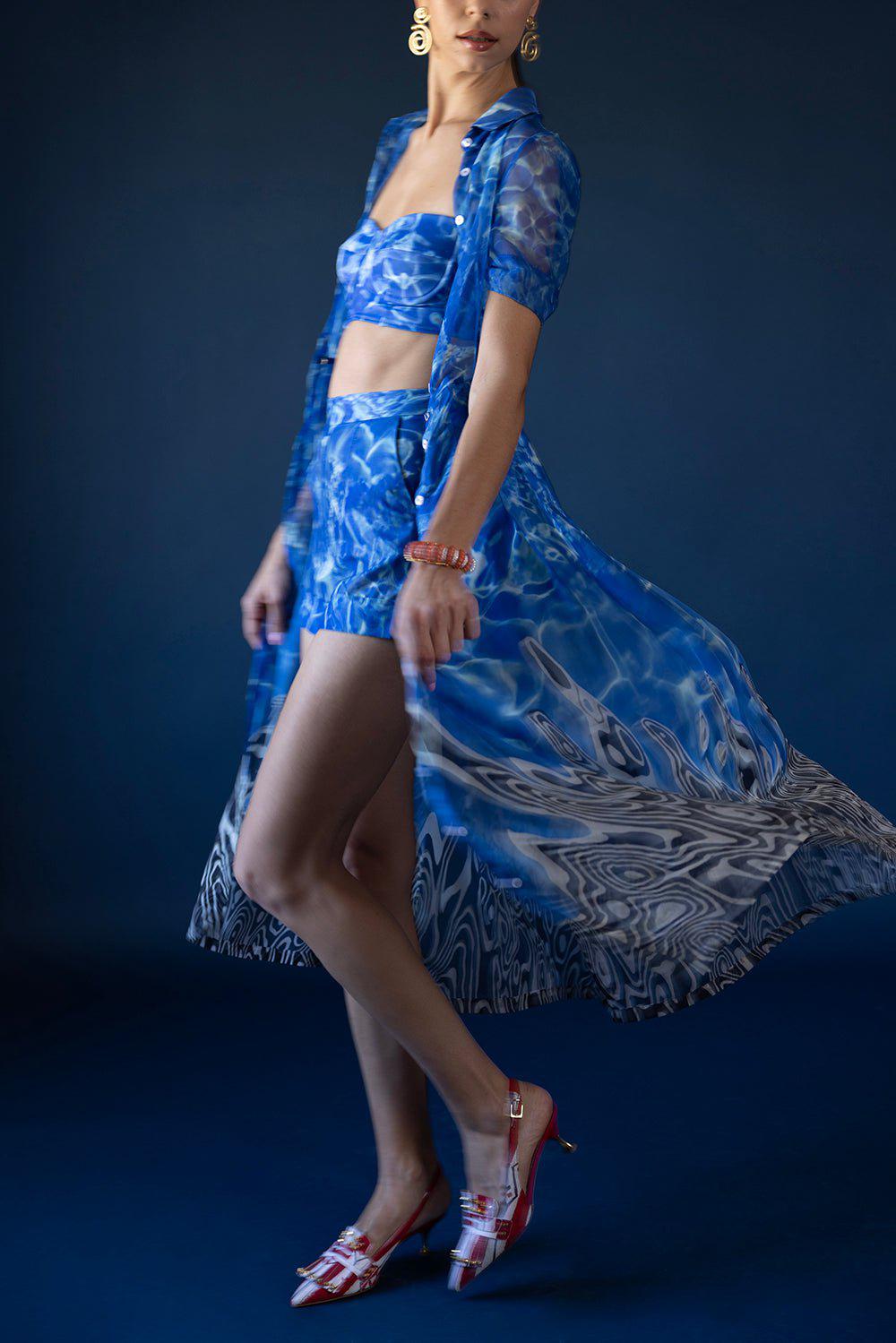 STELLA JEAN-Printed Shorts-